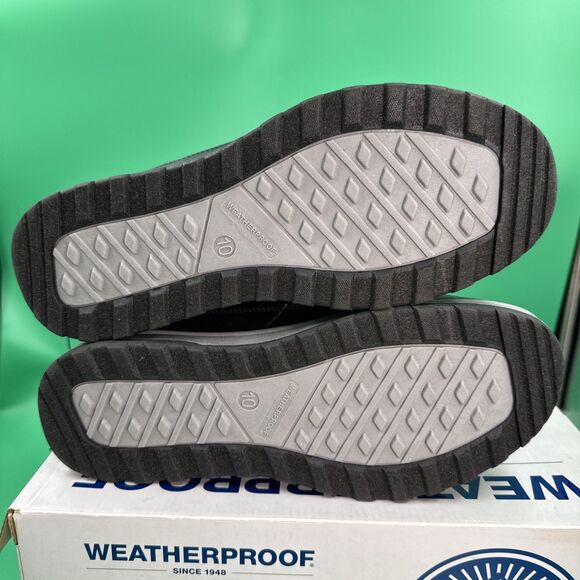 Weatherproof Jenkins Mens 10 Black Lace Up Memory Foam Hiking Boots NEW IN BOX main image 4